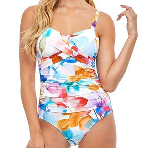 Profile by Gottex Women's color rush floral one piece swimsuit Size 8